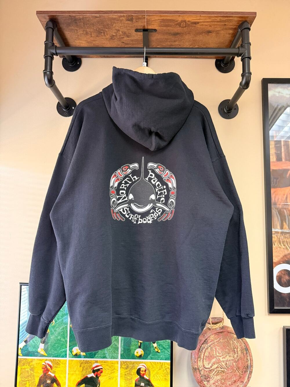 Y2K North Pacific Surfboards Vintage Sweatshirt Hoodie Volcom Quiksilver Surf